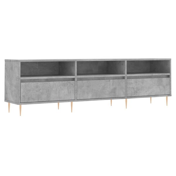 vidaXL TV Cabinet Concrete Grey 150x30x44.5 cm Engineered Wood