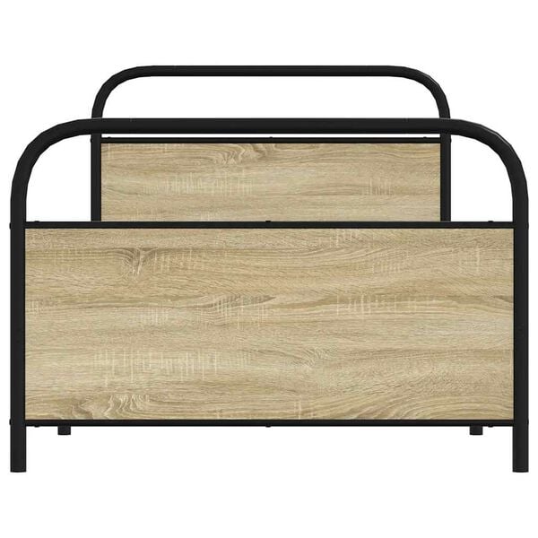 vidaXL Bed Frame Without Mattress 90x190 cm Single Sonoma Oak Engineered Wood