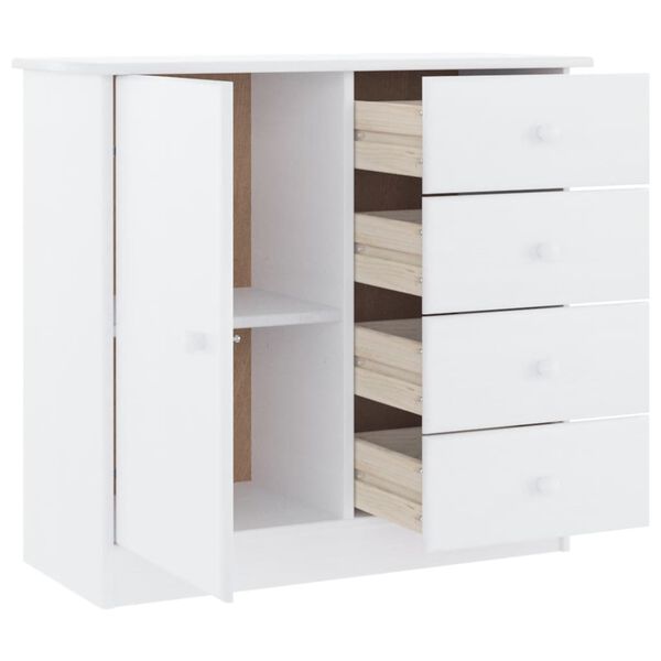 vidaXL Sideboard ALTA White 77x35x73 cm Solid Wood Pine