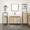 vidaXL Bathroom Furniture Set with Drawer 3 pcs Sonoma oak and Black