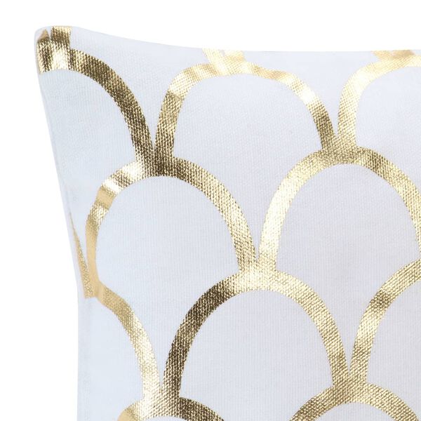 vidaXL Cushions 2 pcs Foil Print White and Gold 40x40 cm Cotton
