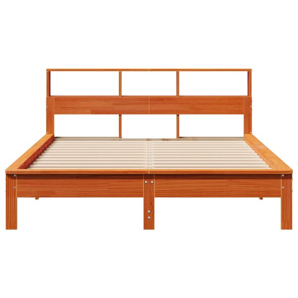 vidaXL Bed Frame without Mattress Wax Brown 140x200 cm Solid Wood Pine