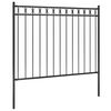 vidaXL Garden Fence Assen Steel 1.7x1.2 m Black