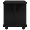 vidaXL TV Cabinet with Castors Black Oak 80x40x45 cm Engineered Wood