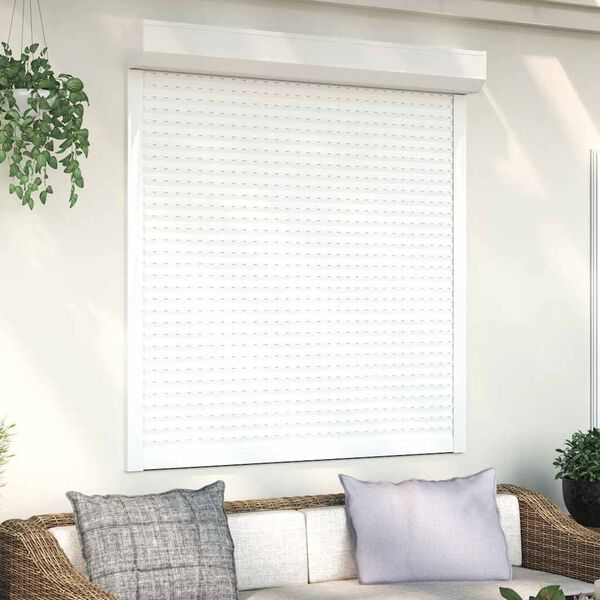 vidaXL Roller Shutter Aluminium 130x140 cm White