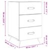 vidaXL Bedside Cabinet High Gloss White 40x40x66 cm Engineered Wood