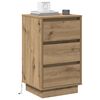vidaXL Bedside Cabinet Artisan Oak 39 x 34.5 x 65 cm Engineered wood