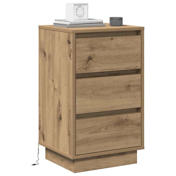 vidaXL Bedside Cabinet Artisan Oak 39 x 34.5 x 65 cm Engineered wood