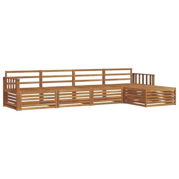 vidaXL Outdoor Sofa Set 5 pcs Natural Solid Acacia Wood