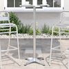 vidaXL Outdoor Bar Table Height Adjustable &Oslash;59.5x70/109.5 cm Aluminium