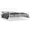 vidaXL Metal Bed Frame without Mattress with Footboard White 200x200cm
