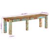 vidaXL Bench 160x35x46 cm Solid Reclaimed Wood