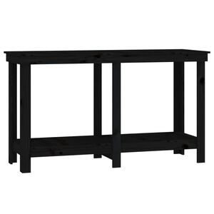 vidaXL Work Bench Black 140x50x80 cm Solid Wood Pine
