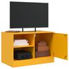 vidaXL TV Cabinets 2 pcs Mustard Yellow 67x39x44 cm Steel
