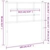 vidaXL Metal Headboard White 100 cm