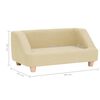 vidaXL Dog Sofa Cream 95x63x39 cm Linen