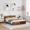 vidaXL Bed Frame with Headboard Old Wood 160 x 200 cm Engineered Wood