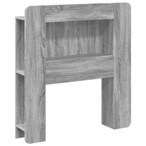 vidaXL Headboard Cabinet with Storage Grey Sonoma Engineered Wood