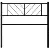 vidaXL Metal Replace Headboard Black 107 cm