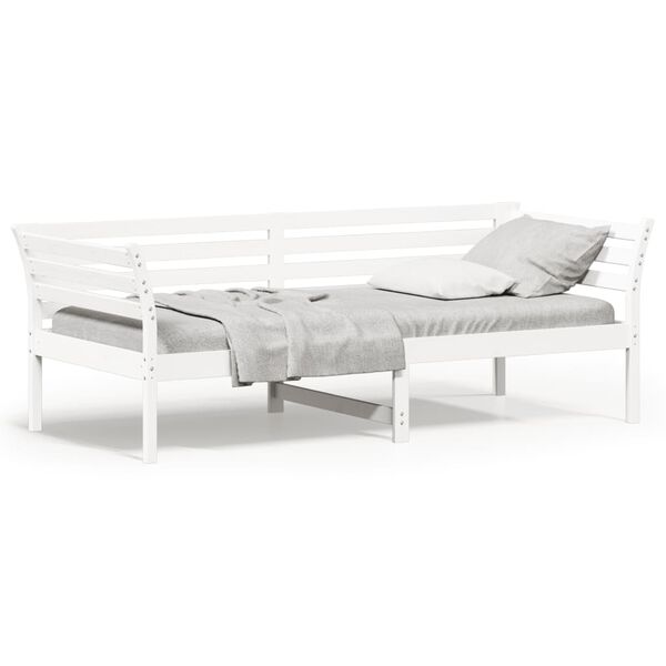 vidaXL Day Bed without Mattress White 100x200 cm Solid Wood Pine