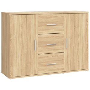vidaXL Sideboard Sonoma Oak 91x29.5x65 cm Engineered Wood