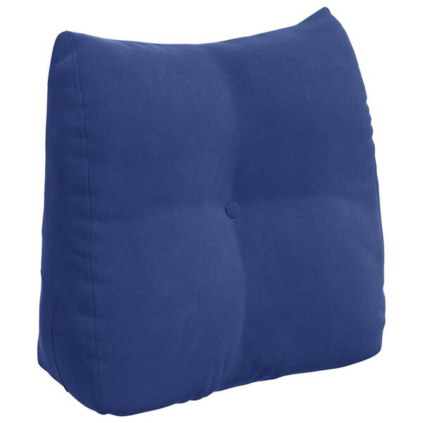 vidaXL Back Pillow Police Blue 45 x 24 x 50 cm Velvet