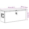 vidaXL Aluminium Box 76.5x26.5x33 cm Silver