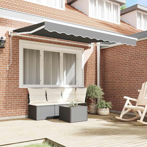 vidaXL Awning Frame Retractable White 3 x 2 m Powder-coated Steel