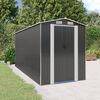 vidaXL Garden Shed Anthracite 192x440x223 cm Galvanised Steel