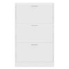 vidaXL Shoe Cabinet White 63x24x103 cm Engineered Wood