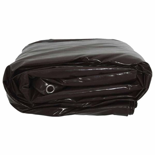 vidaXL Tarpaulin 650g / m&sup2; Brown 5 x 6 m Canvas with PVC Coating