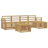 vidaXL Outdoor Sofa Set 6 pcs White Solid Acacia Wood