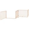 vidaXL Dog Gate with Door Foldable 6 Panels 480 cm Poplar Wood