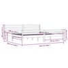 vidaXL Bed Frame without Mattress Grey Solid Wood 200x200 cm