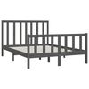 vidaXL Bed Frame without Mattress Grey 150x200 cm King Size Solid Wood