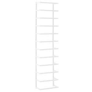 vidaXL Towel Rack White 24x12x96 cm Steel