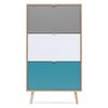 Finori Shoe Cabinet 42 Sonoma Oak and Tricolour
