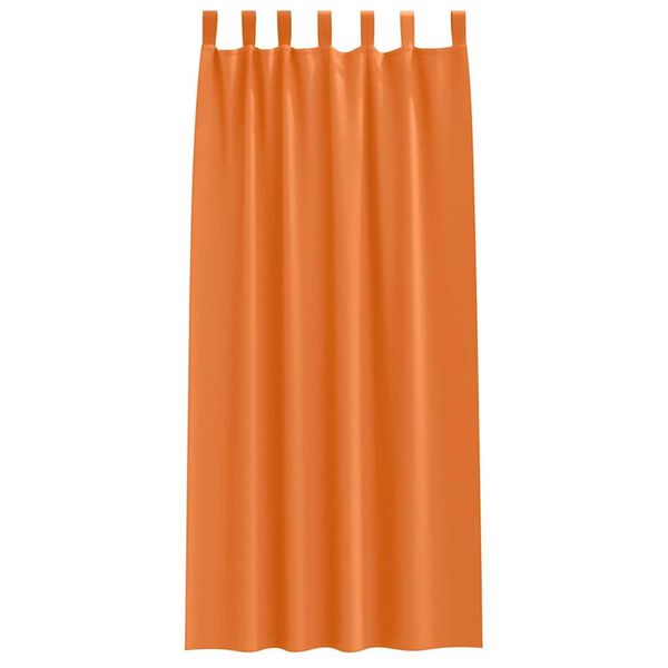 vidaXL Blackout Curtains with Rings 2 pcs Bright Orange 260 x 140 cm
