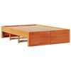 vidaXL Bed Frame without Mattress with Drawers Wax Brown 140x200 cm Solid Wood Pine