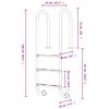 vidaXL Pool Ladder 54x38x158 cm 304 Stainless Steel