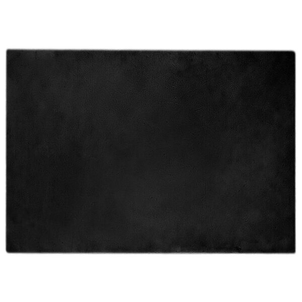 vidaXL Faux Rabbit Fur Rug Olite Black 140 x 200 cm Polyester