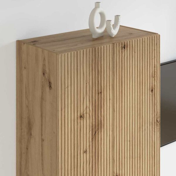 vidaXL TV Wall Cabinet Artisan Oak 59.5 x 31 x 100 cm Engineered Wood