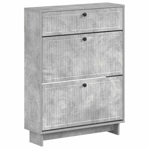 vidaXL Shoe Cabinet EDE 78 x 24 x 103 cm Engineered Wood Concrete Grey