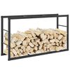 vidaXL Firewood Rack Black 110x30x61 cm Steel
