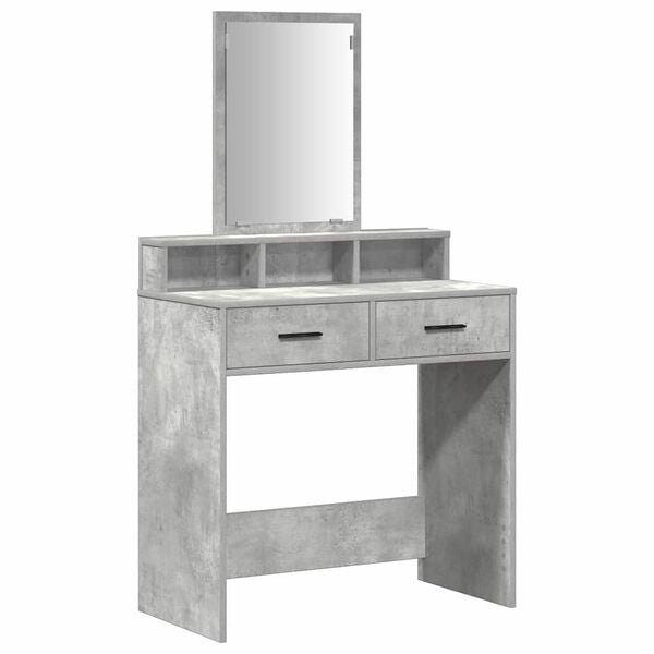 vidaXL Dressing Table Concrete Grey 79 x 41 x 140 cm Engineered Wood