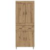vidaXL Highboard with Drawer 2 pcs Artisan Oak Engineered Wood