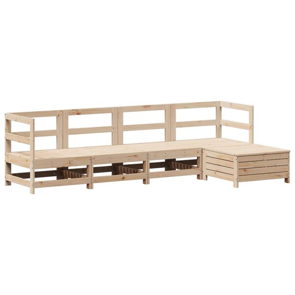 vidaXL 5 Piece Garden Sofa Set Solid Wood Pine