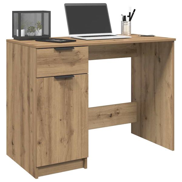 vidaXL Desk Artisan Oak 100x50x75 cm Engineered Wood