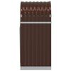 vidaXL Log Holder Brown 40x45x100 cm Galvanised Steel