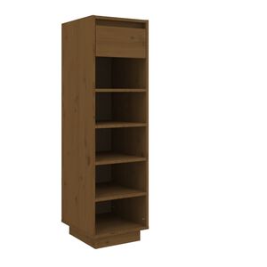 vidaXL Shoe Cabinet Honey Brown 30x34x105 cm Solid Wood Pine